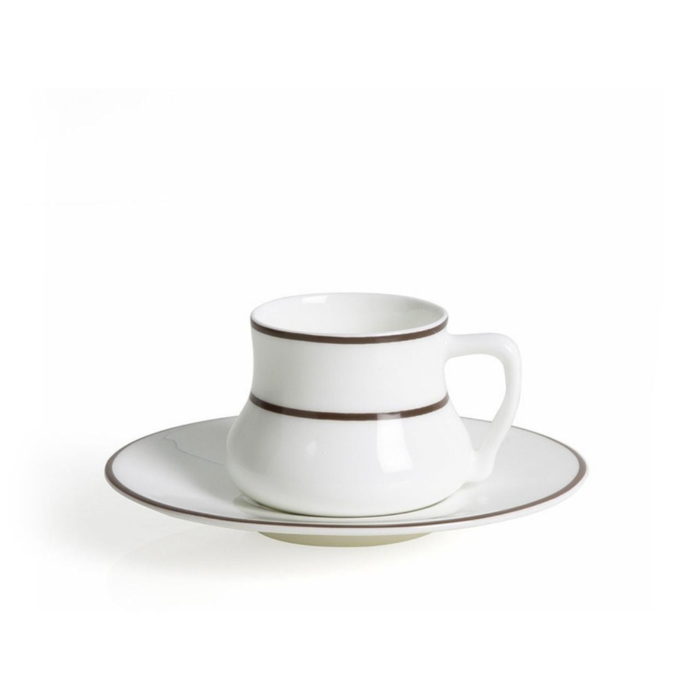 Alala Coffee Cup and Saucer - Brown - 90 cc