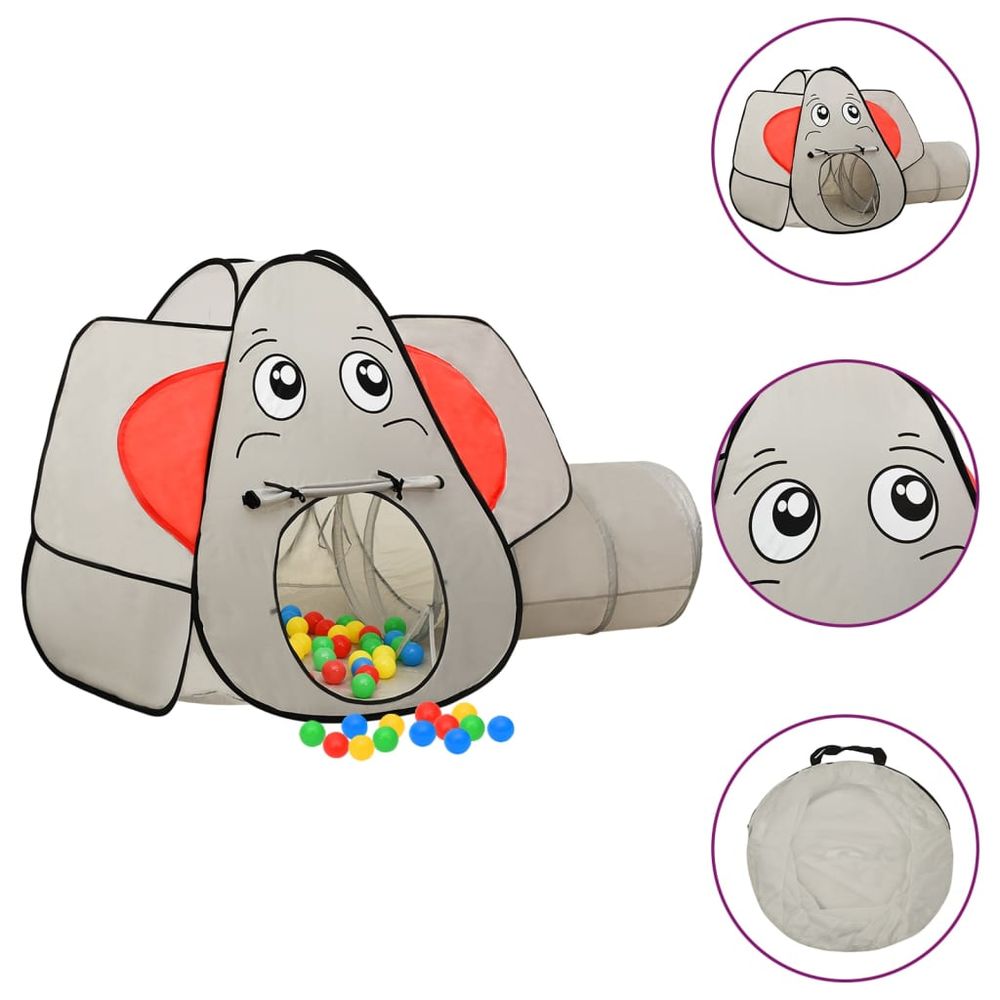 Elephant Children Play Tent Grey 174x86x101 cm