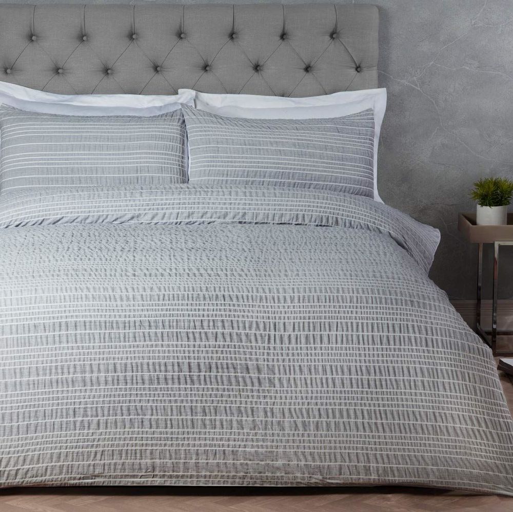 MARL STRIPE GREY DUVET SET SB