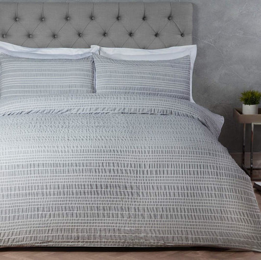 MARL STRIPE GREY DUVET SET SB