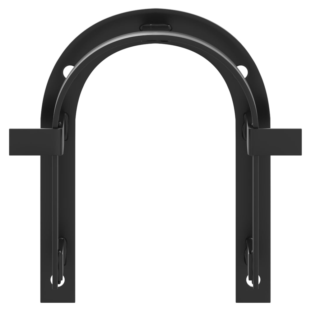 vidaXL Bridle Rack Wall Mounted Black Iron