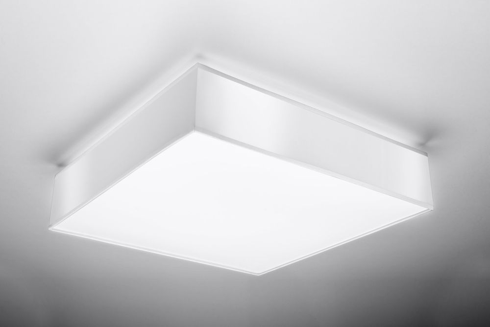 Ceiling Lamp HORUS 45 White Square Shape Loft Design LED E27