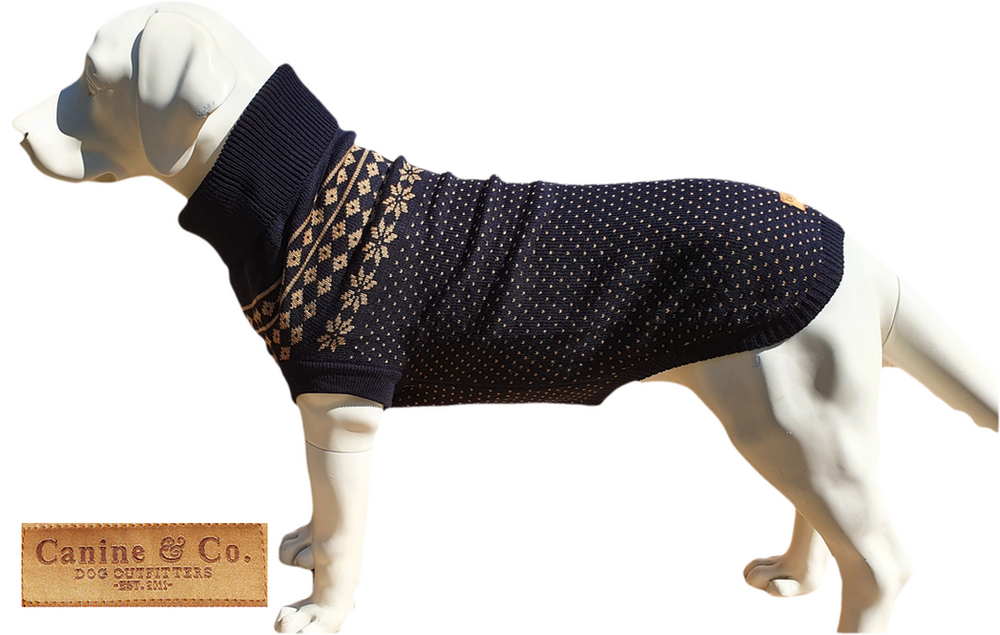 The Bailey Fair Isle - Gold on Blue