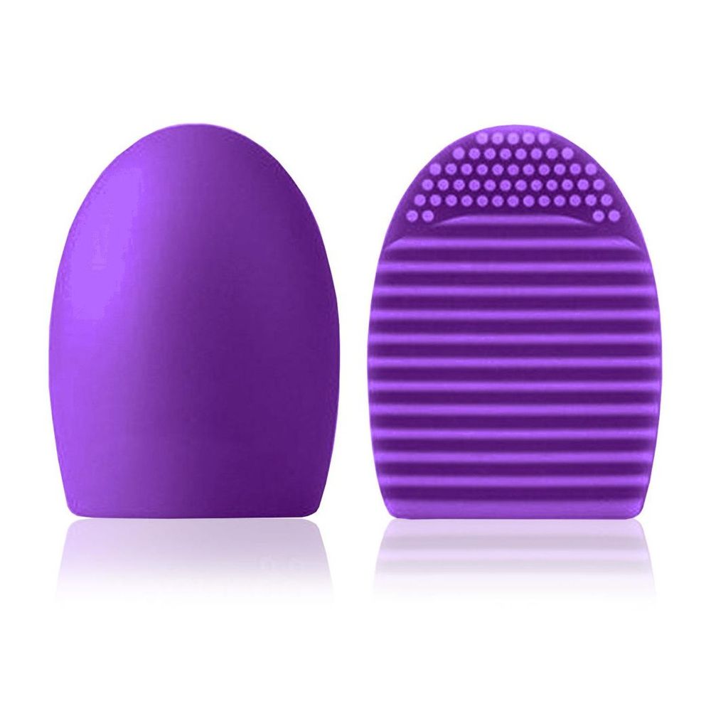 Silicone Egg Sponge Scrubber Make-Up Brush Cleaner - Pink/Purple[Purple]