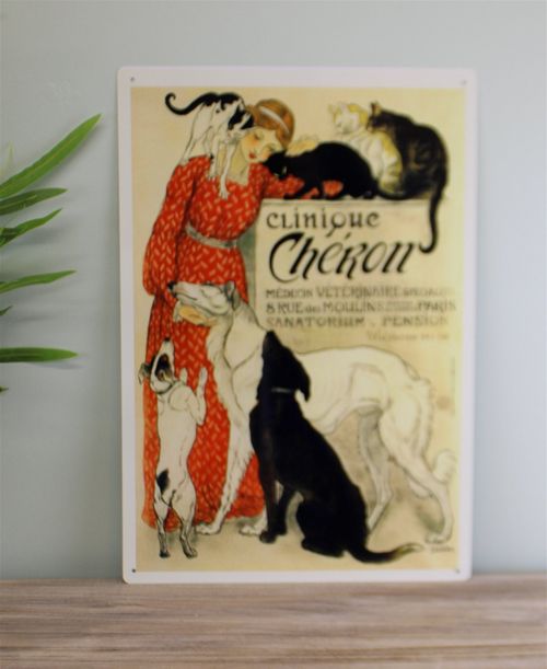 Vintage Metal Sign - Retro Advertising - Clinique Cheron