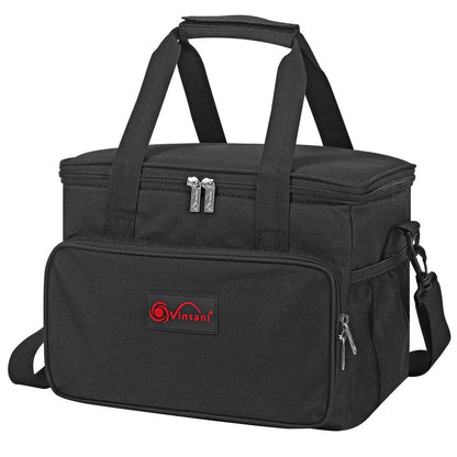 Black Cooler Bag Insulated Picnic Storage Bag for Picnic Camping