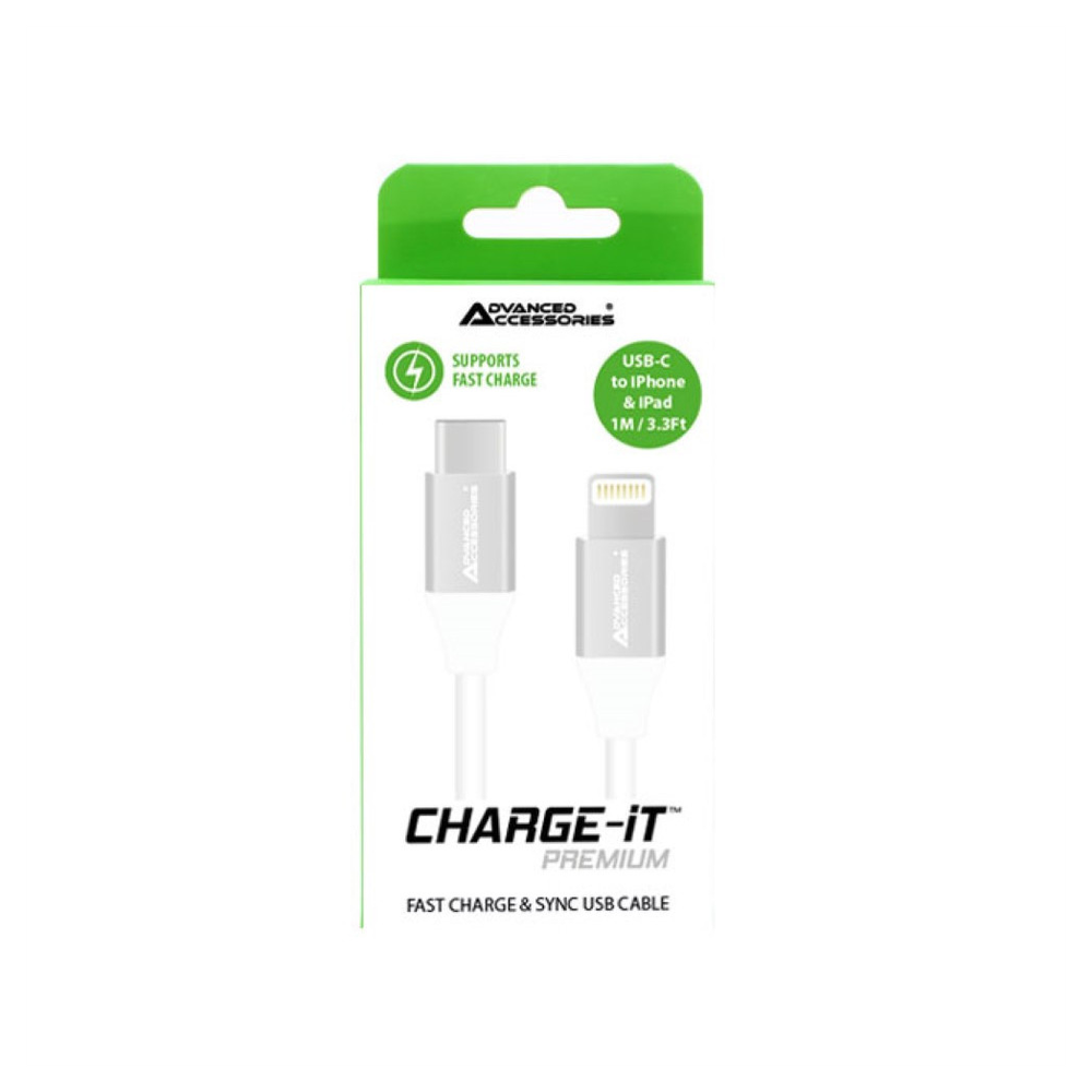 AA CHARGE-IT Premium USB-C to iPhone & iPad Cable Supports Fast Charge