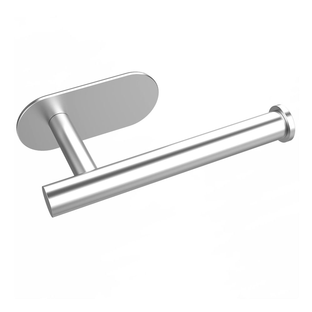 Toilet Roll Holder Dispenser Self Adhesive Silver Stainless Steel