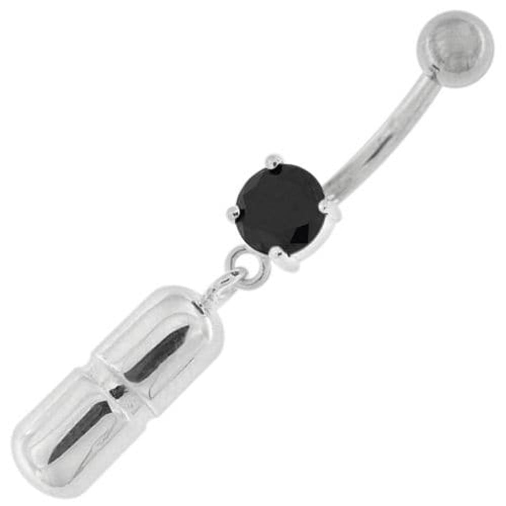 Dangling Capsule Navel Belly Button Ring