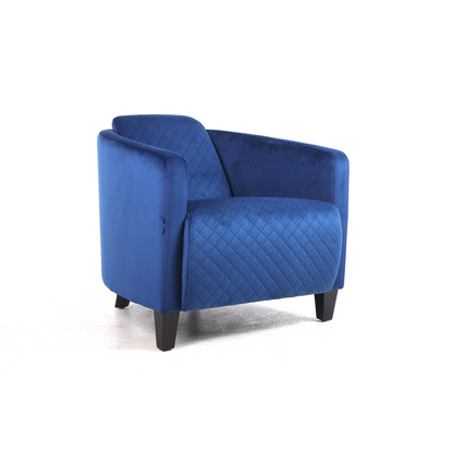 86CM BLUE COLOUR VELVET ARMCHAIR