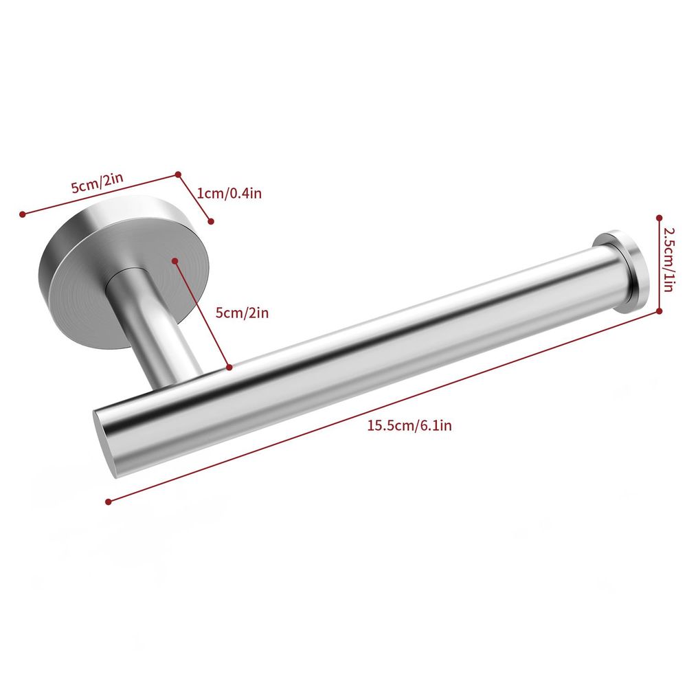 Toilet Roll Holder Dispenser Wall Mounted Stainless Steel Modern Style