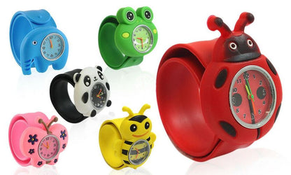 Kids Watches Girls Boys Bendable Slap Watch Silicone 3D Animal Cartoon Character