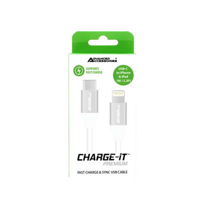 AA CHARGE-IT Premium USB-C to iPhone & iPad Cable Supports Fast Charge