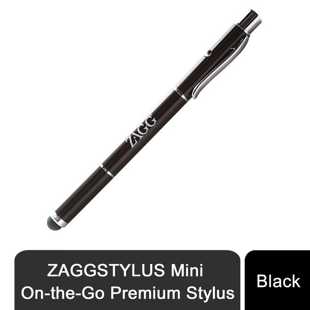 ZAGG Stylus Mini On-the-Go Premium Stylus Pen for Tablets & Smartphones, Black