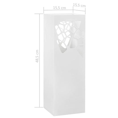 Umbrella Stand Stones Steel White