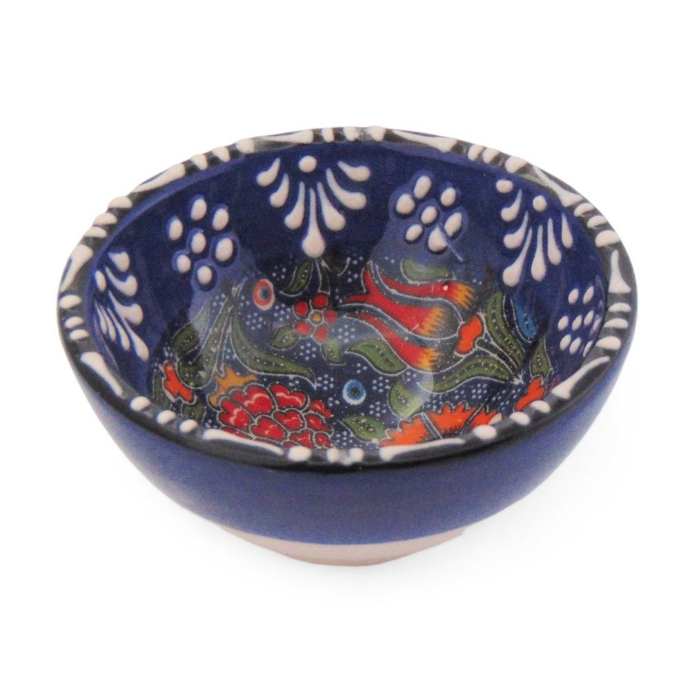 Handmade Ceramic Bowl Tulip Navy 8cm