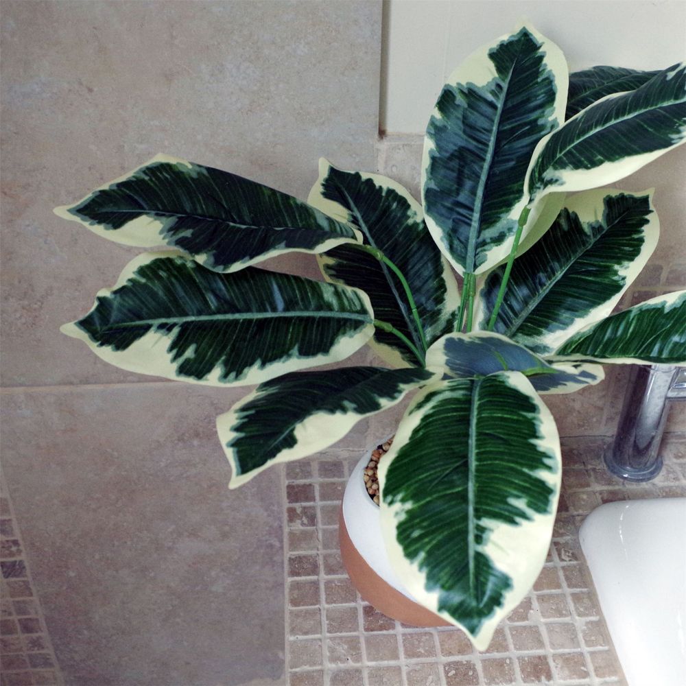 40cm Artificial Pothos Plant Variegated Shrub with Planter