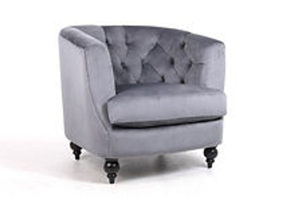 86CM LEAD COLOUR VELVET ARMCHAIR