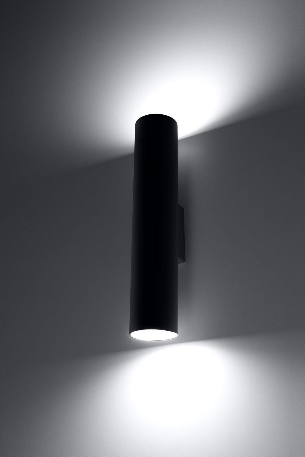 Wall Lamp LAGOS 2 Black Round Tube Shape Modern Loft Design LED GU10