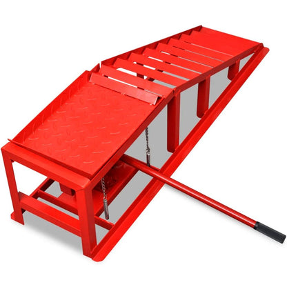 Car Repair Ramps 2 pcs Red Steel