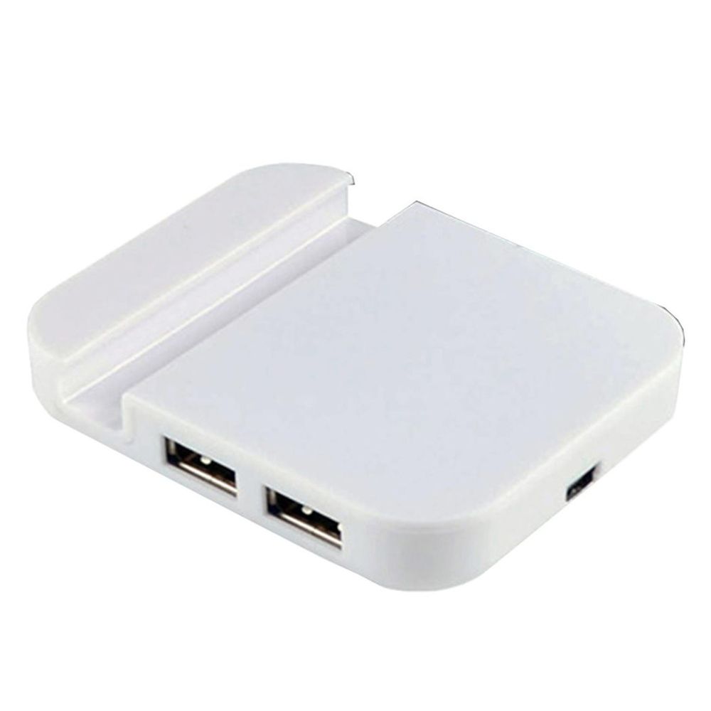 Universal Mobile Stand 4 Port USB Hub Holder Mount, White