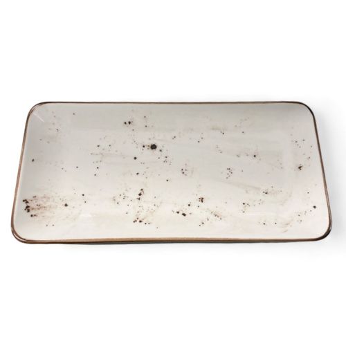 Porcelain Platter Reactive Cream 15 cm