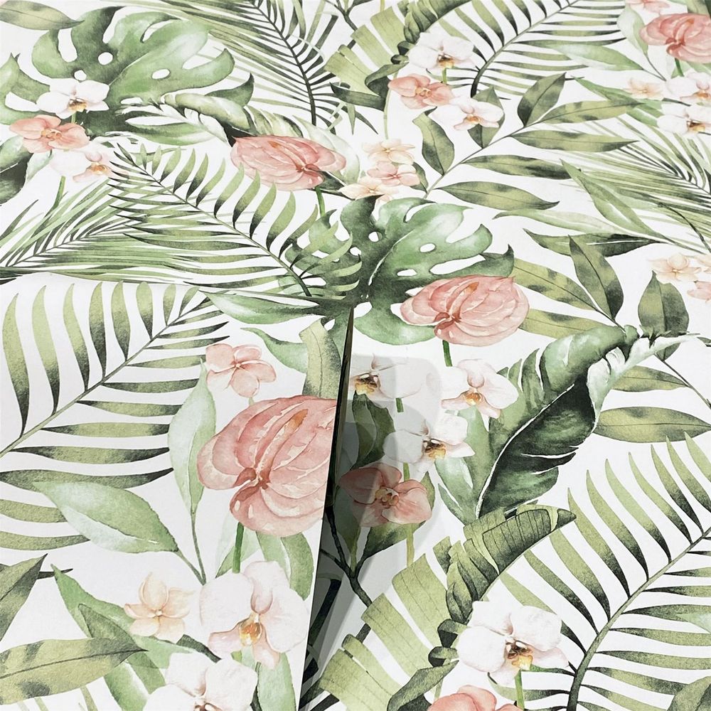 Tropical Floral Pink & Green sw12