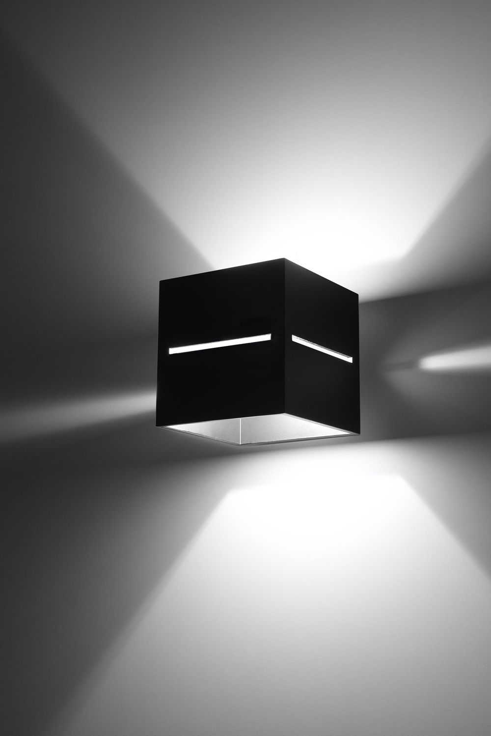 Wall Lamp LOBO Black Up/Down Square Shape Modern Loft Design G9