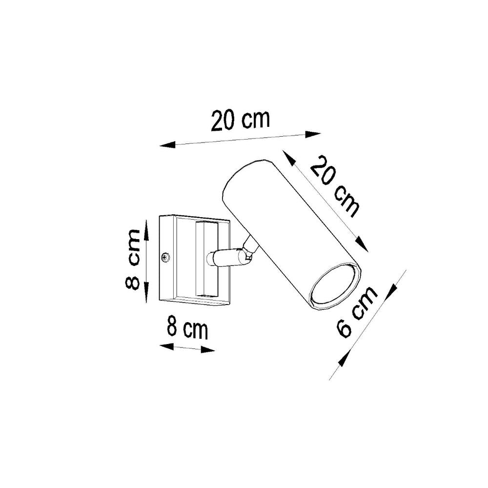 Wall lamp steel Direzione modern Design GU10