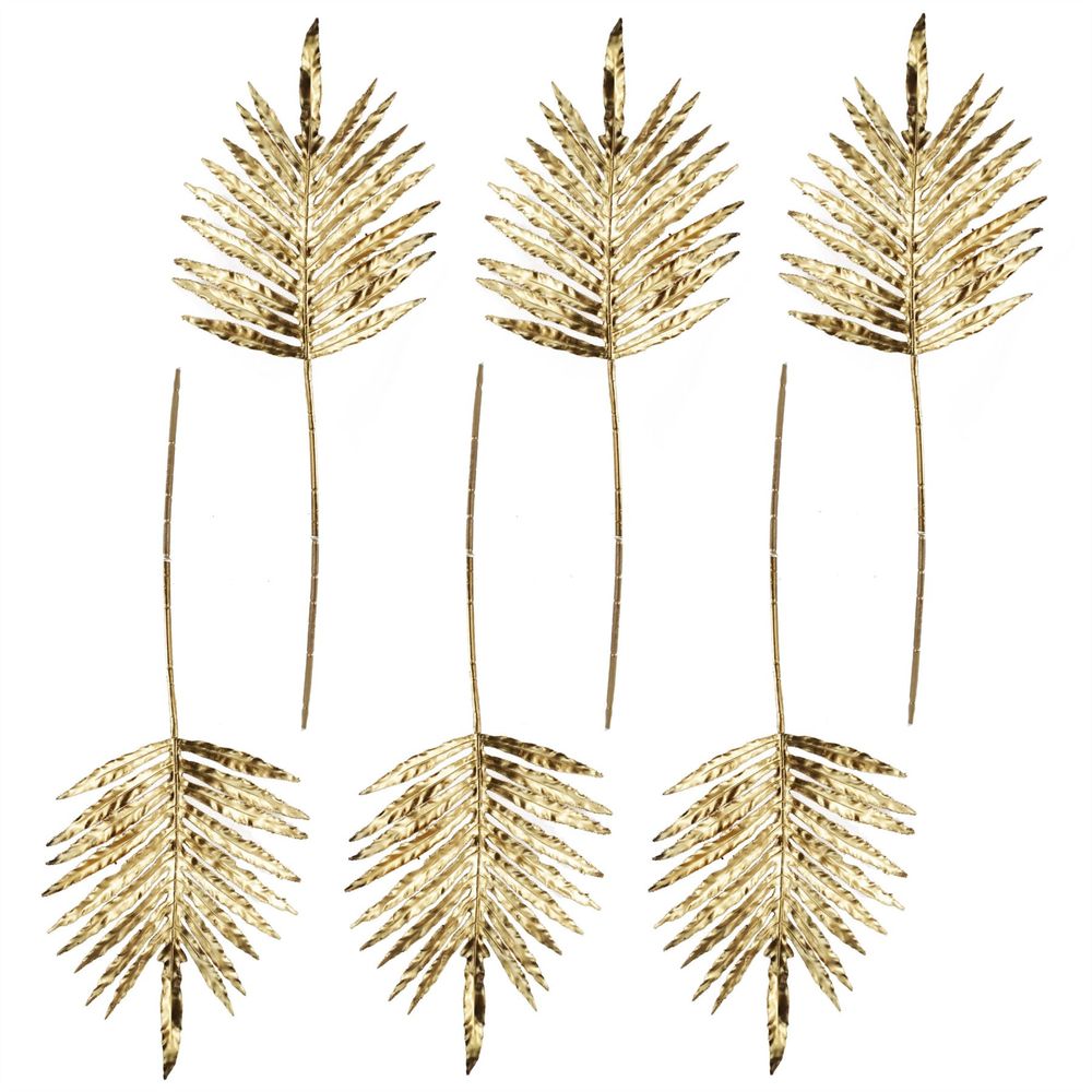 Pack of 6 x 95cm Gold Palm Leaf