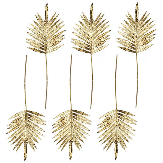 Pack of 6 x 95cm Gold Palm Leaf