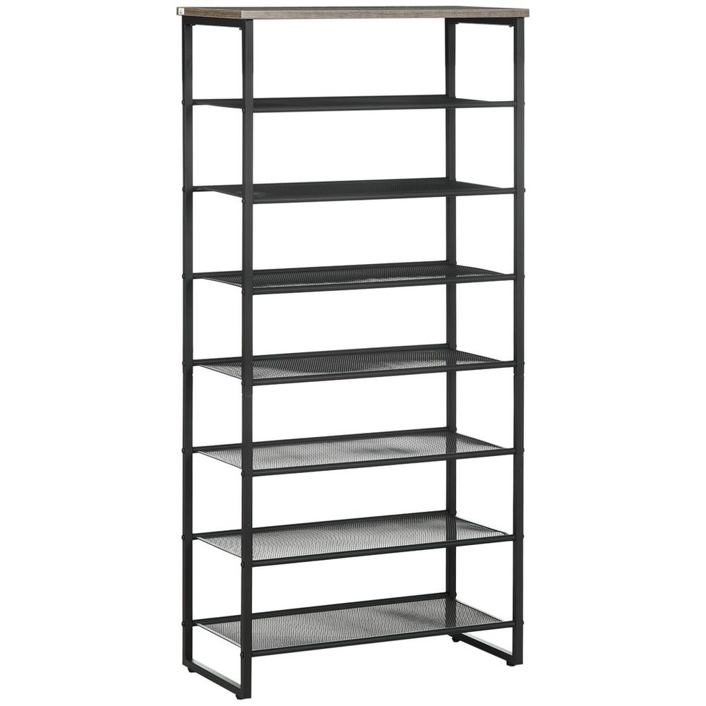 HOMCOM Shoe Rack, 8-tier Shoe Storage Shelf for 21-24 Pair Shoes for Entryway