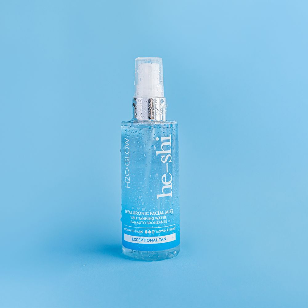 He-Shi H2O Glow Hyaluronic Facial Mist (clear tan) 100ml - Spritz