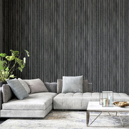 Wood Slats Charcoal/Grey SW12