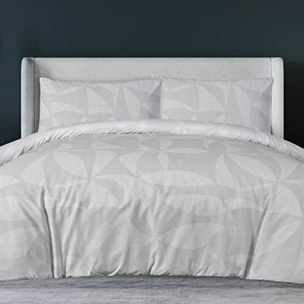 CUTOUT TEXTURED GEO DUVET SET NATURAL SB