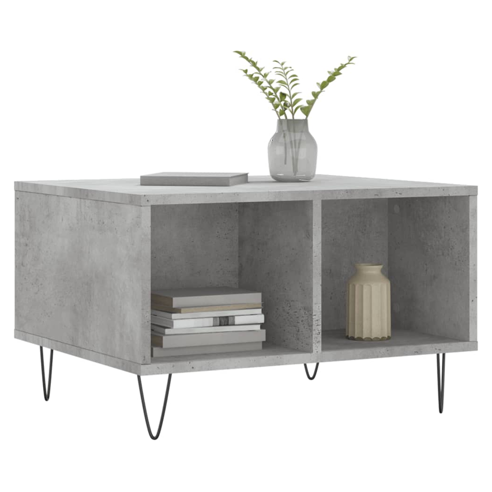 vidaXL Coffee Table Concrete Grey 60x50x36.5 cm Engineered Wood