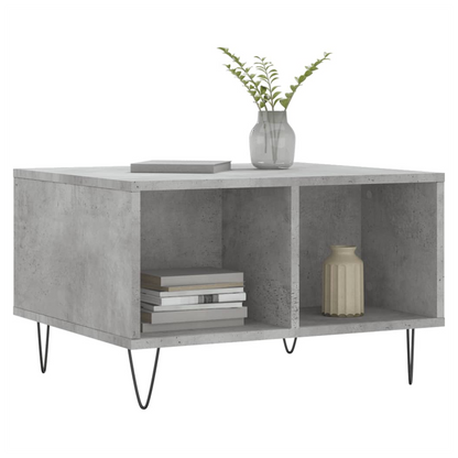 vidaXL Coffee Table Concrete Grey 60x50x36.5 cm Engineered Wood