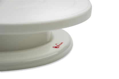 10.8" Rotating Cake Turntable Stand Cake Decorating Holder - White