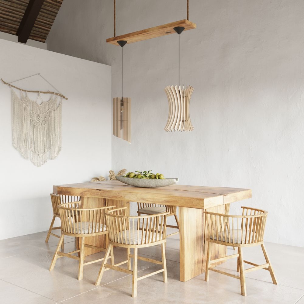 Pendant lamp wood Oriana Scandinavian Design E27