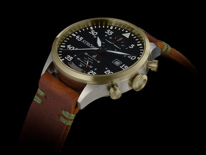 Strond DC-3 MKll aviation Swiss movement Steel & bronze