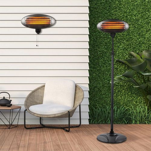 Debonair Adustable Height Indoor & Outdoor Use Waterproof Patio Heater - Quartz