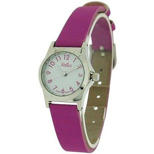 Reflex Girls Ladies White Dial Silver Metal Pastel Purple Strap Watch 101322LT