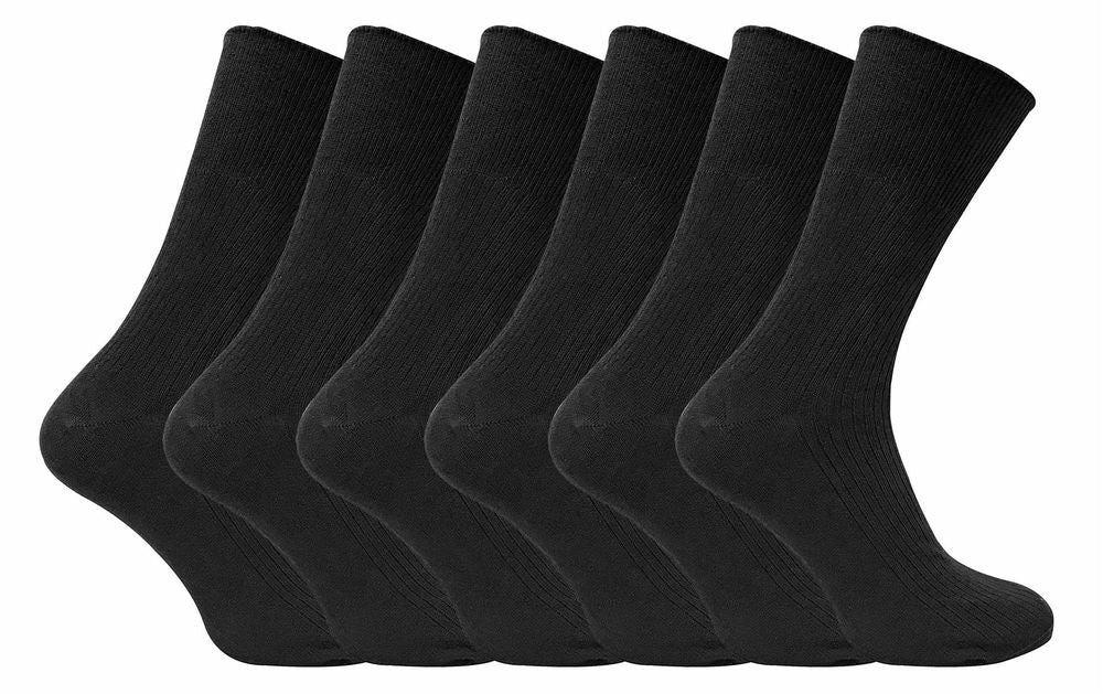 6 Pairs Non Elastic 100% Cotton Socks