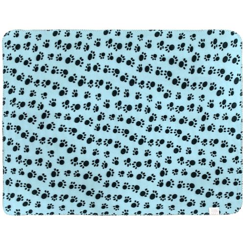 NP P Paw Print Pet Fleece Blanket | HT6420 5055180664202 | 73x70cm Blue MX-10211