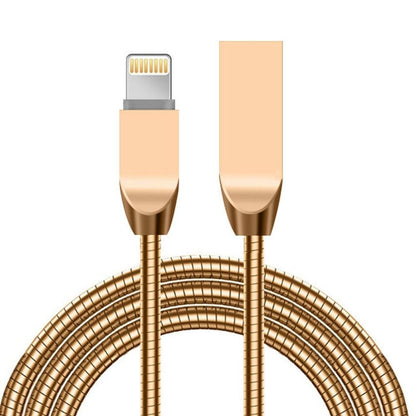 Spring Cable with Zinc Alloy Connectors - Gold