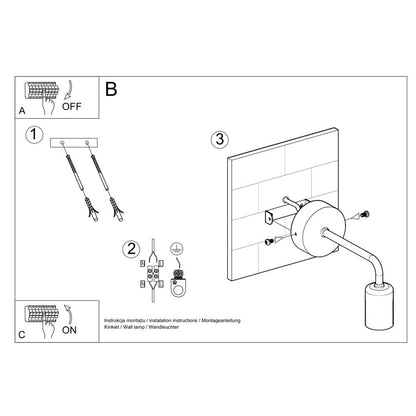 Wall lamp steel Duomo loft Design E27