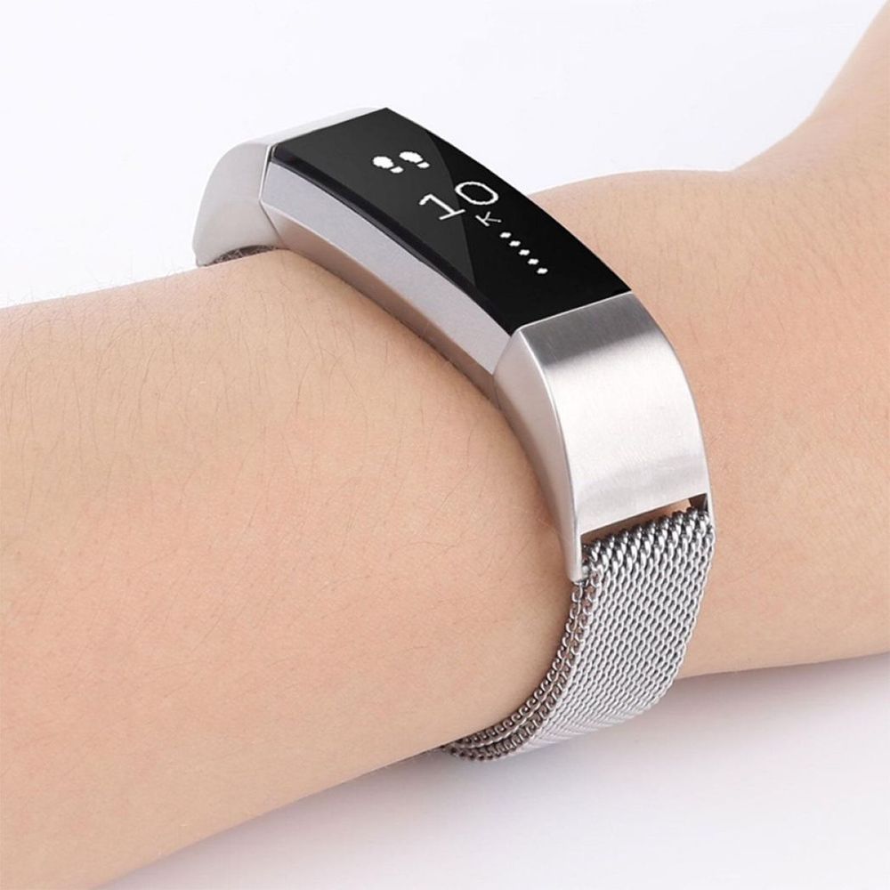 Aquarius Milanese Replacement Strap Band Compatible With Fitbit Alta, Silver