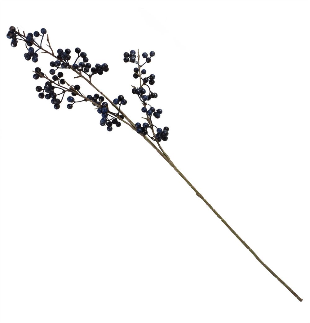 70cm Artificial Blue Christmas Berry Spray