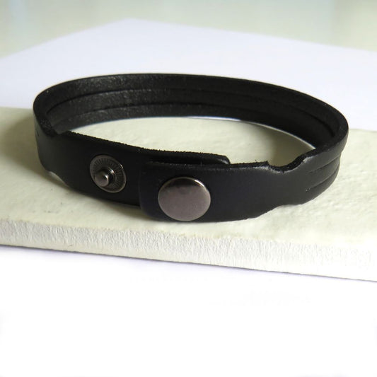 Men's Leather Trio Bracelet