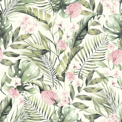 Tropical Floral Pink & Green sw12